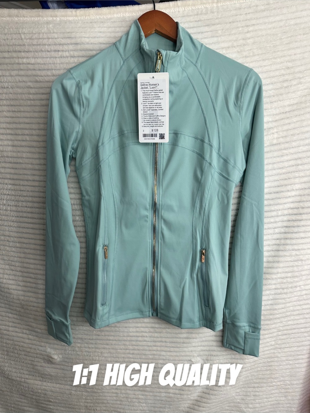 lululemon athletica teal Full-Zip Athletic Jacket